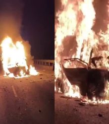 महू में डिवाइडर से टकराकर वैन पर पलटी कार, 4 की मौत 35